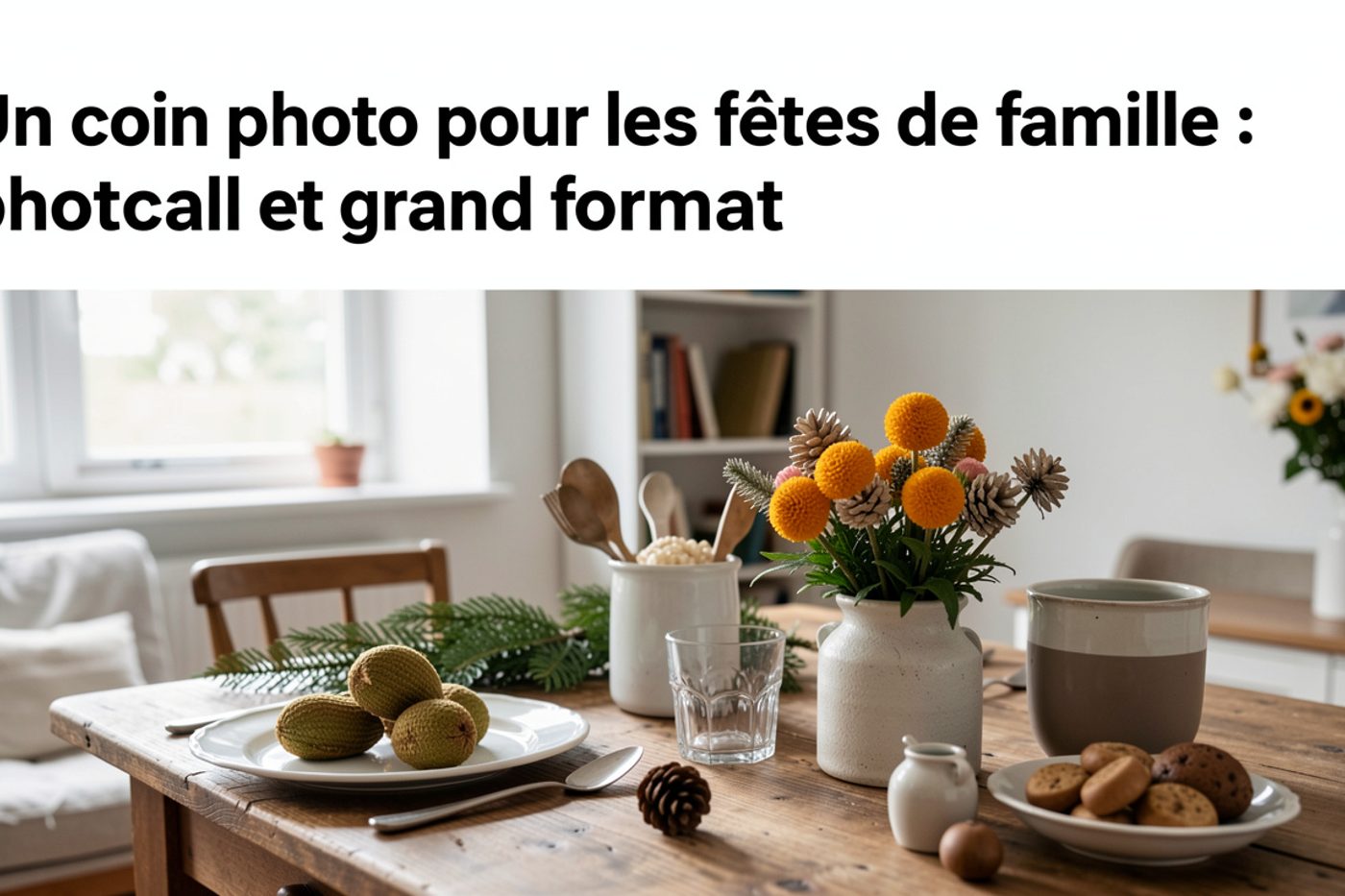 Un coin photo pour les fêtes de famille : photocall et grand format
